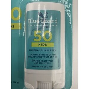 Blue Lizard Australian Sunscreen Kids Mineral Sunscreen Stick SPF50 Water Resist